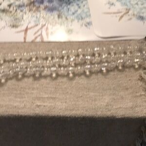 Clear beaded curtain tie back set of 3